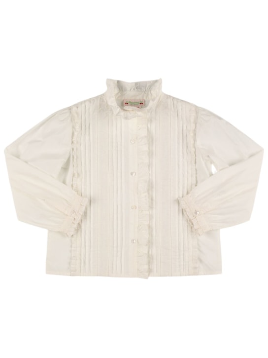 Bonpoint: コットンポプリンシャツ - kids-girls_0 | Luisa Via Roma
