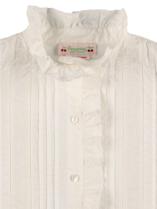 Bonpoint: コットンポプリンシャツ - kids-girls_1 | Luisa Via Roma