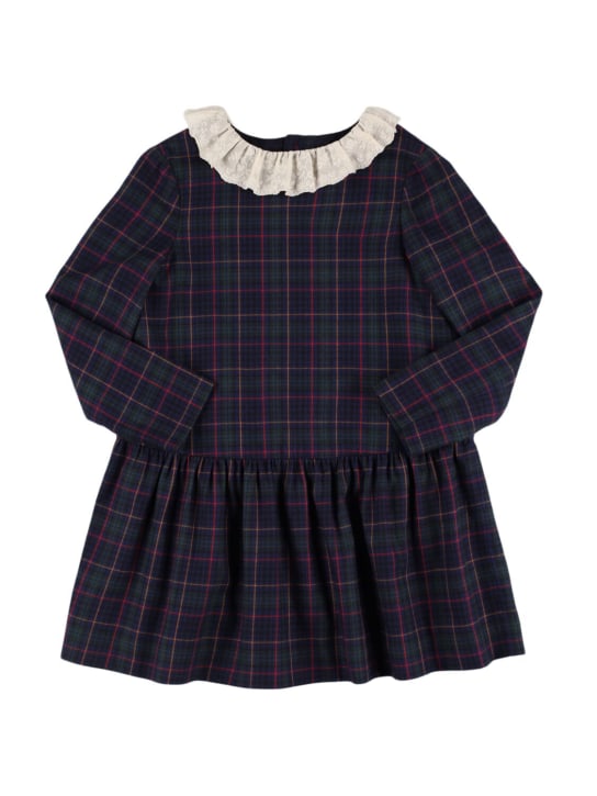 Bonpoint: Vestito in cotone check - kids-girls_0 | Luisa Via Roma