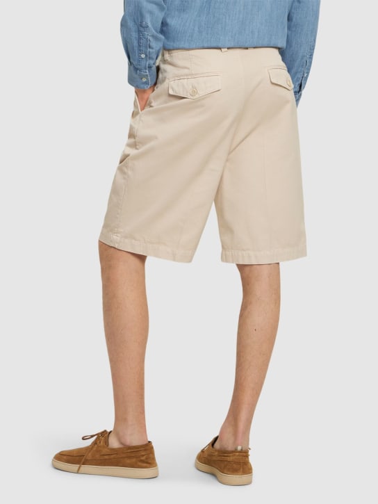 Brunello Cucinelli: Dyed cotton shorts - men_2 | Luisa Via Roma