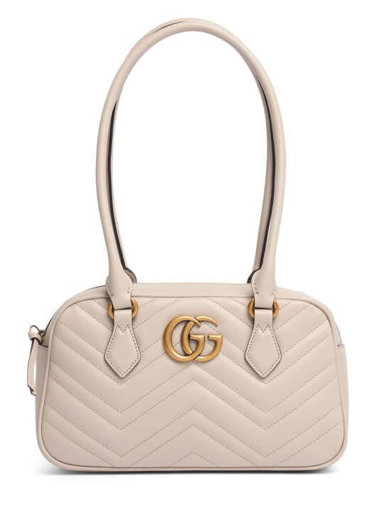 Gucci: Kleine Handtasche aus Leder „GG Marmont“ - Sphinx - women_0 | Luisa Via Roma