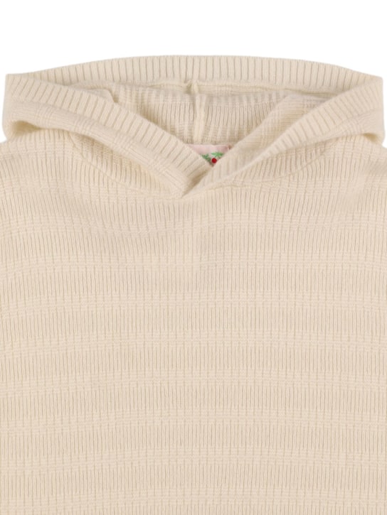 Bonpoint: フーデッドカシミアニットセーター - ホワイト - kids-boys_1 | Luisa Via Roma