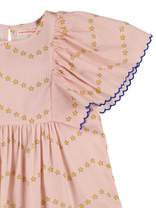 Tiny Cottons: Star print cotton dress - Pink - kids-girls_1 | Luisa Via Roma