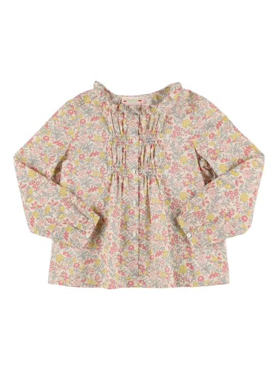 Bonpoint: コットンポプリンシャツ - kids-girls_0 | Luisa Via Roma