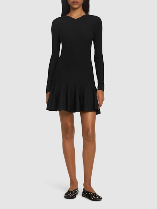 Khaite: Mamie viscose blend mini dress - women_1 | Luisa Via Roma