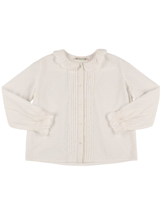 Bonpoint: コットンポプリンシャツ - kids-girls_0 | Luisa Via Roma