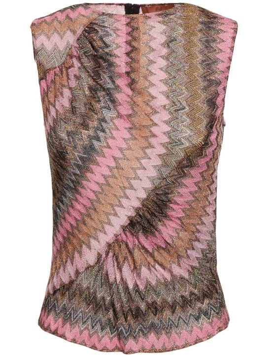 Missoni: Chevron lurex sleeveless top - women_0 | Luisa Via Roma