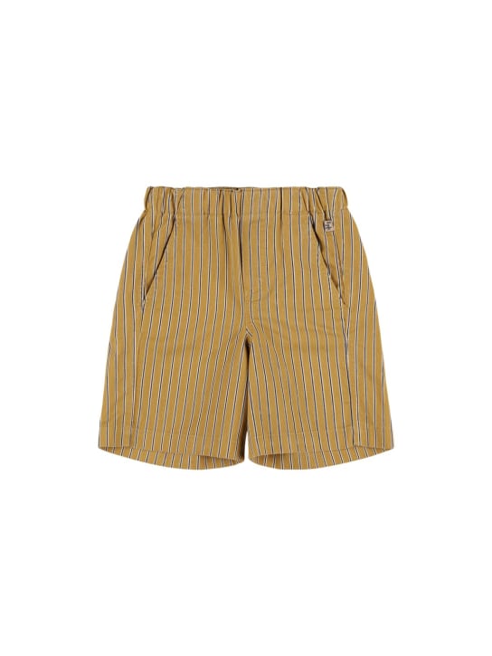 Il Gufo: Cotton striped shorts - Bej - kids-boys_0 | Luisa Via Roma