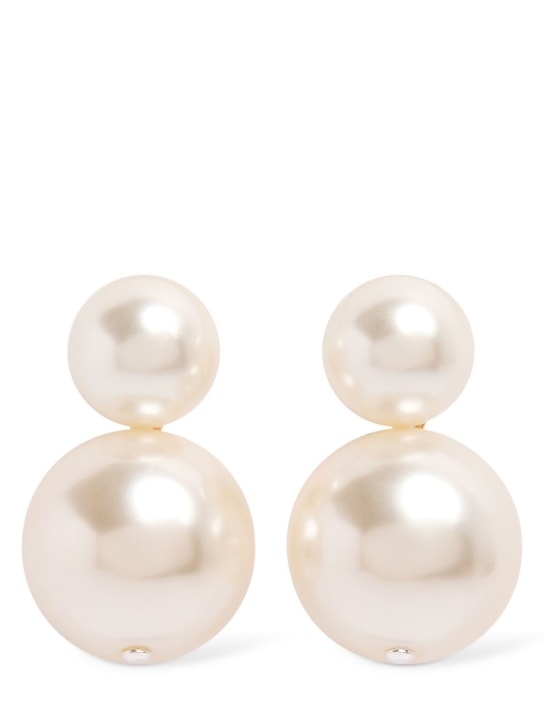 Magda Butrym: Faux pearl drop earrings - White - women_0 | Luisa Via Roma