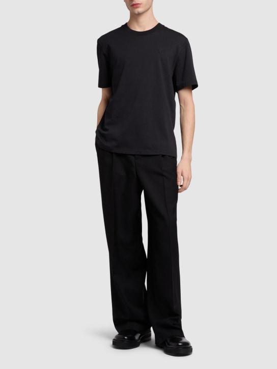 AMI Paris: T-Shirt aus Baumwolle mit Logo „Adc“ - men_1 | Luisa Via Roma