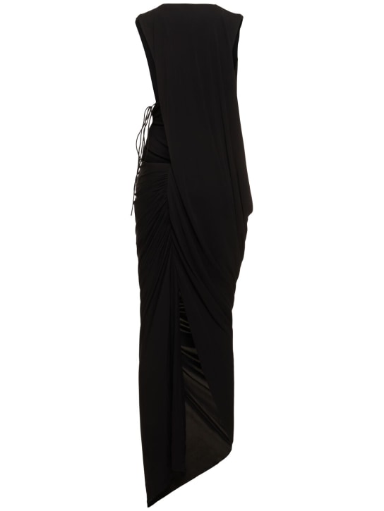 Christopher Esber: Monstera asymmetrical viscose maxi dress - women_4 | Luisa Via Roma