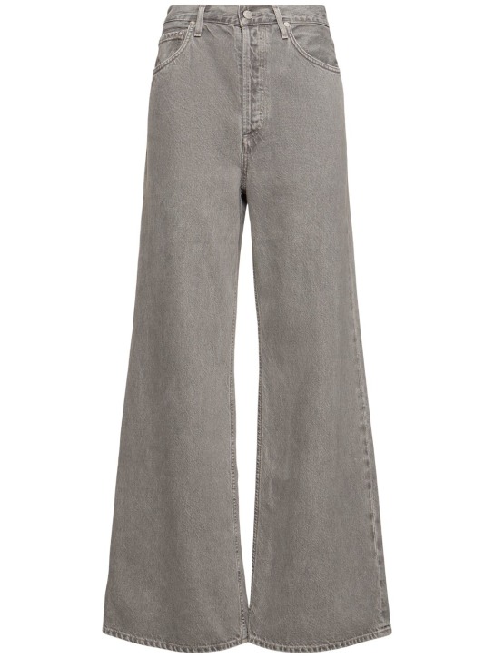Agolde: Jeans baggy de corte bajo - Gris - women_0 | Luisa Via Roma