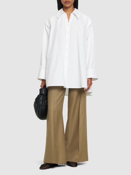 Jil Sander: オーバーサイズシャツ - ホワイト - women_1 | Luisa Via Roma