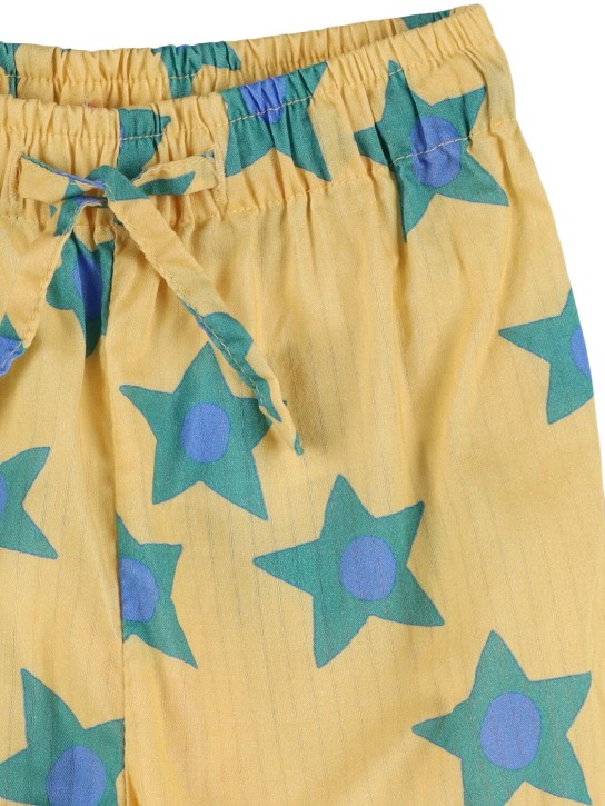 Tiny Cottons: Star print cotton sweatpants - Yellow - kids-boys_1 | Luisa Via Roma