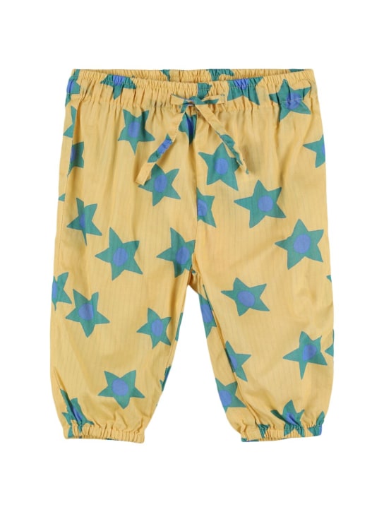 Tiny Cottons: Star print cotton sweatpants - Yellow - kids-boys_0 | Luisa Via Roma
