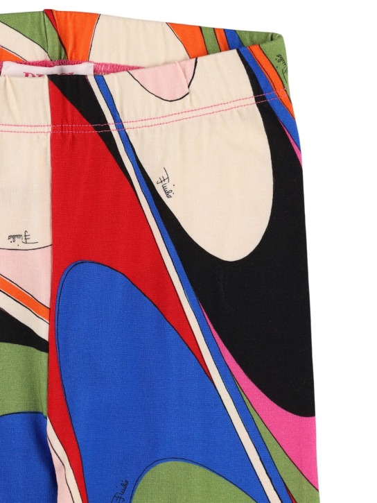 Pucci: Printed cotton jersey leggings - Multicolor - kids-girls_1 | Luisa Via Roma