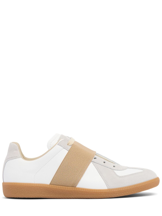 Maison Margiela: Replica leather sneakers - men_0 | Luisa Via Roma
