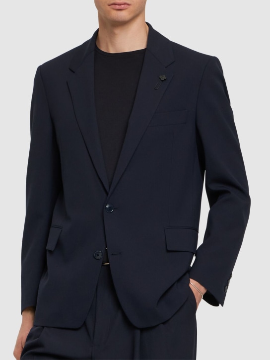 Lardini: Giacca monopetto Miami in misto lana - Navy - men_2 | Luisa Via Roma