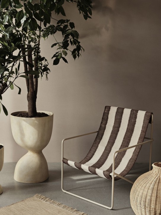Ferm Living: Striped Desert lounge chair - Beige - ecraft_1 | Luisa Via Roma