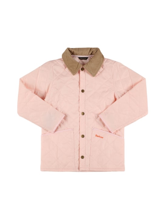 BARBOUR: Liddesdale quilted puffer jacket - Pink - kids-girls_0 | Luisa Via Roma