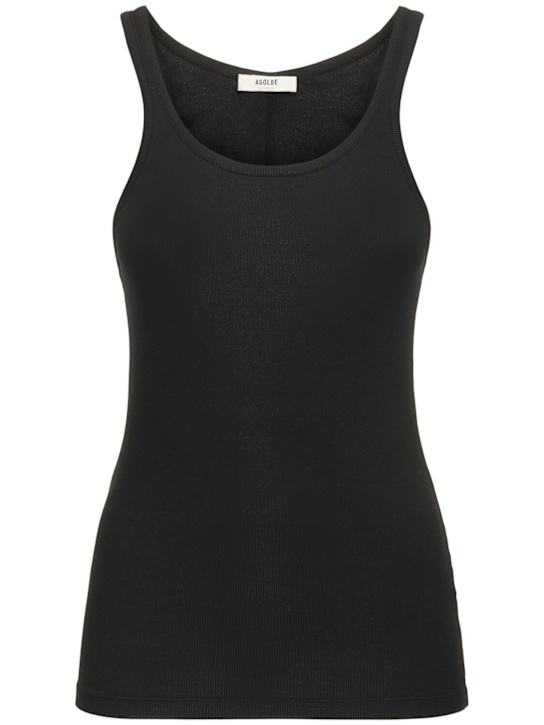 Agolde: Zane modal blend jersey tank top - women_0 | Luisa Via Roma