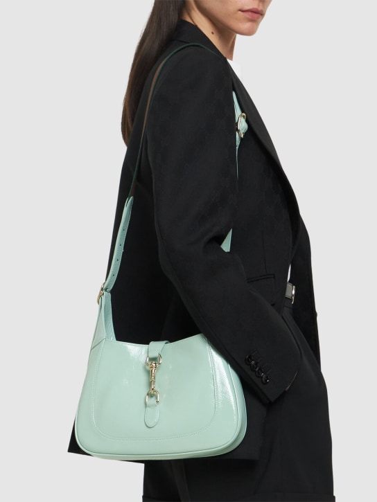 Gucci: Petit sac porté épaule en cuir Jackie - Vert Pastel - women_1 | Luisa Via Roma