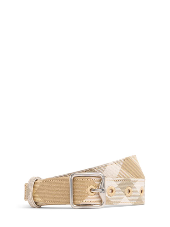 Burberry: Cintura LB B Buckle check 30mm - women_0 | Luisa Via Roma