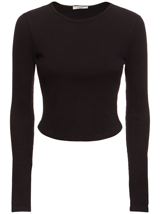 Agolde: Nova cotton blend jersey t-shirt - women_0 | Luisa Via Roma