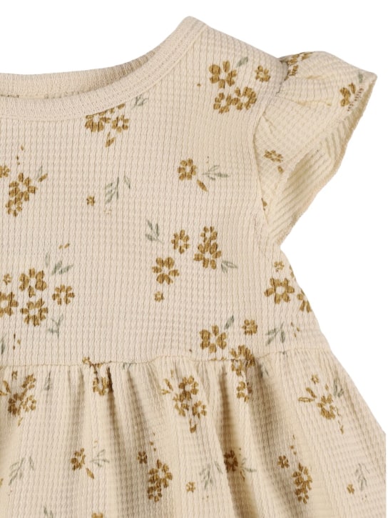 Quincy Mae: Printed organic cotton dress - Renkli - kids-girls_1 | Luisa Via Roma