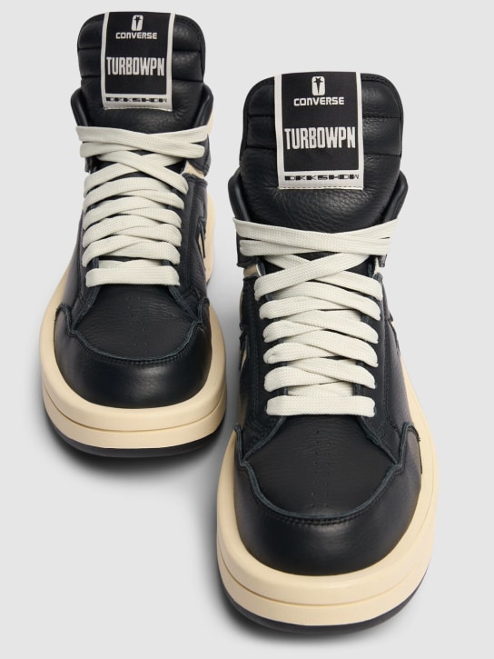 DRKSHDW x Converse: Sneakers Turbowpn de piel - Negro/Blanco - men_1 | Luisa Via Roma