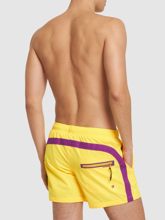 SUNDEK: Stretch waist quick dry swim shorts - Yellow - men_1 | Luisa Via Roma
