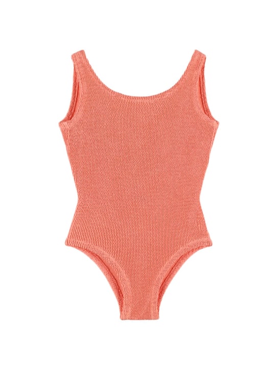 Mc2 Saint Barth: Crinkle one piece swimsuit - Orange - kids-girls_0 | Luisa Via Roma