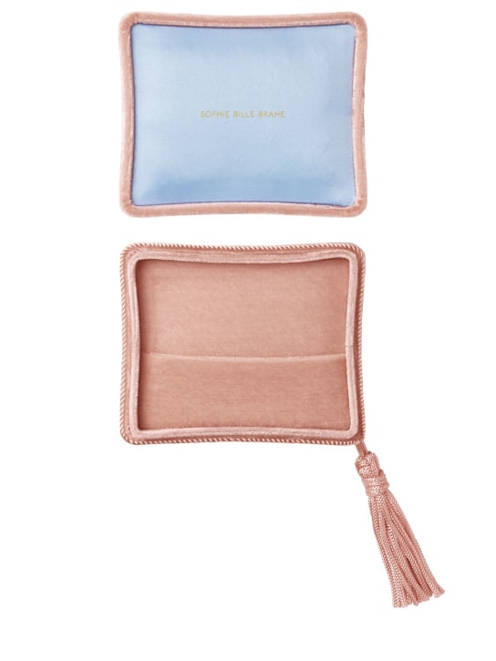 Sophie Bille Brahe: Velvet Bellini jewelry box w/ tassel - Pink/Blue - women_1 | Luisa Via Roma