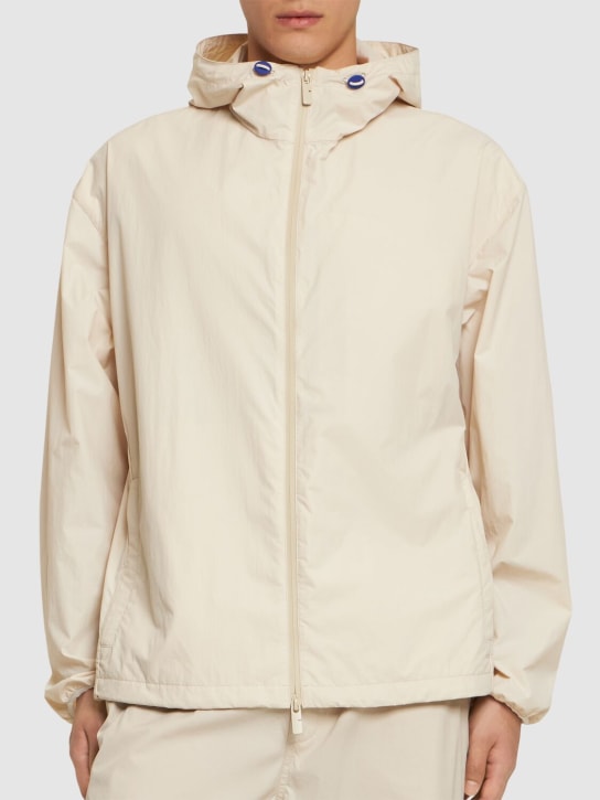 Burberry: Hooded tech zip jacket - Soap - men_2 | Luisa Via Roma