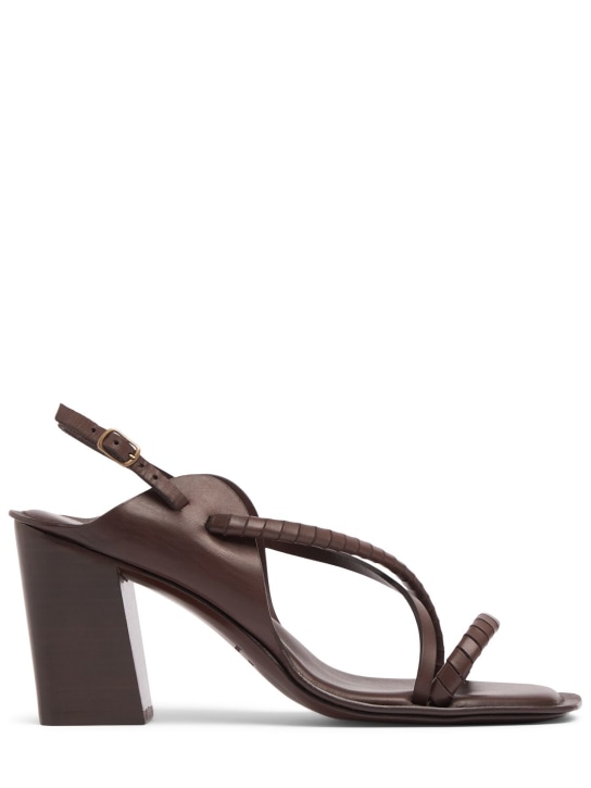 Soeur: 90mm Alma leather sandals - Brown - women_0 | Luisa Via Roma