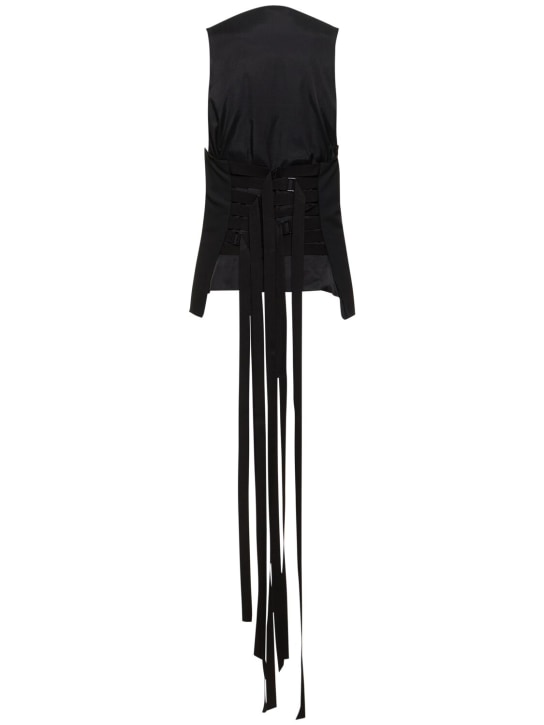 Ann Demeulemeester: Gilet Ludwig in cotone / cintura - men_5 | Luisa Via Roma