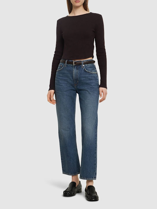 Agolde: Nova cotton blend jersey t-shirt - women_1 | Luisa Via Roma