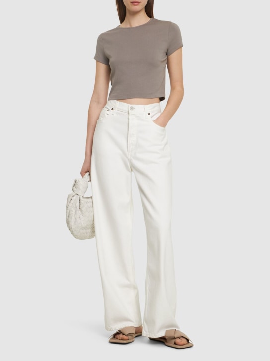 Agolde: Low slung baggy jeans - White - women_1 | Luisa Via Roma