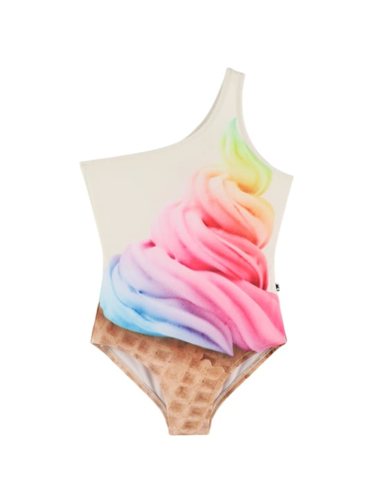 Molo: Recycled Lycra one piece swimsuit - Multicolor - kids-girls_0 | Luisa Via Roma