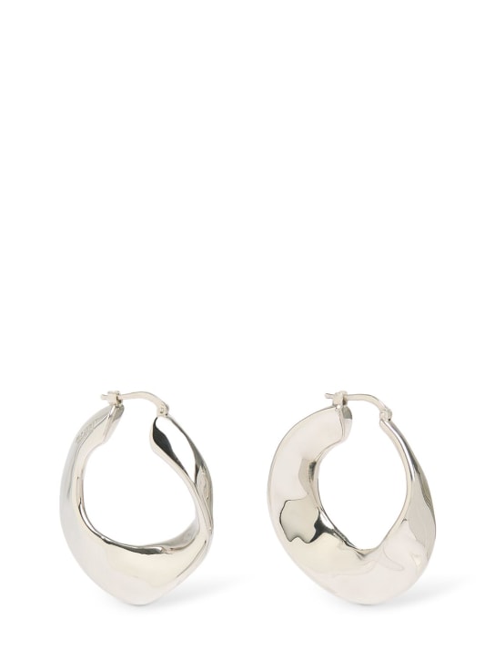 Jil Sander: Small hoop earrings - Gümüş - women_0 | Luisa Via Roma