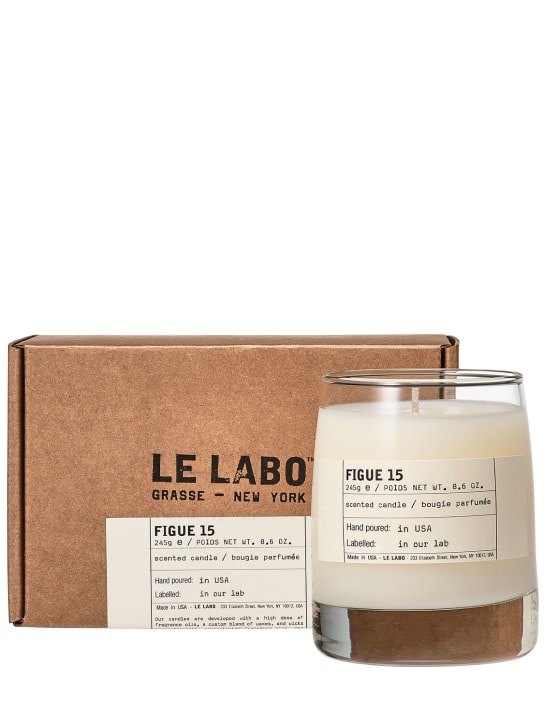 Le Labo: 245g Figue 15 classic candle - Transparent - beauty-men_1 | Luisa Via Roma