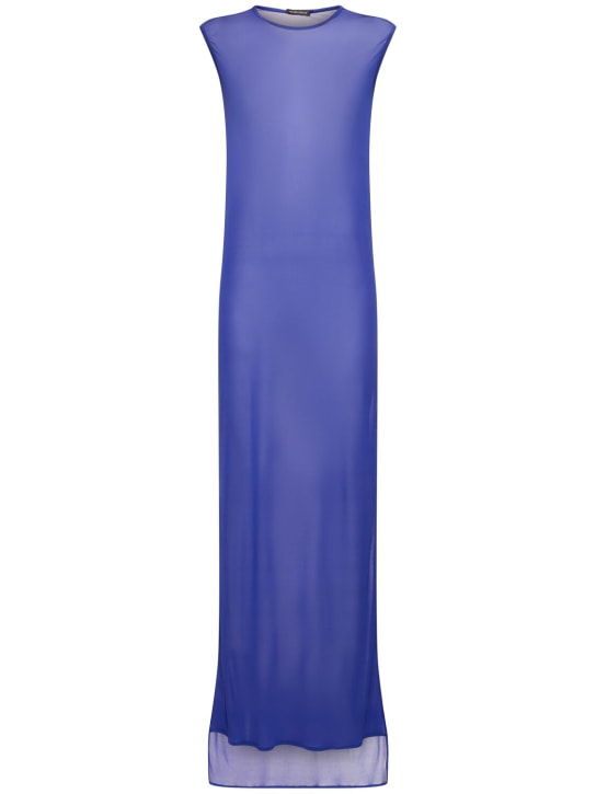 Ann Demeulemeester: Seda ultralight jersey long dress - Mavi - women_0 | Luisa Via Roma