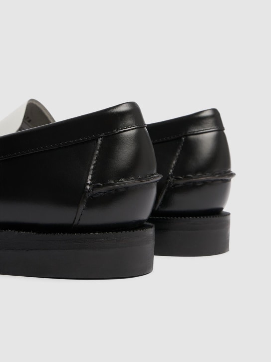Sebago: LVR Exclusive Classic Dan leather loafer - Black/White - men_5 | Luisa Via Roma