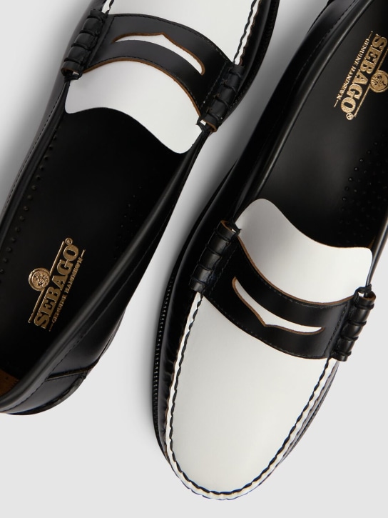 Sebago: LVR Exclusive Classic Dan leather loafer - Black/White - men_3 | Luisa Via Roma