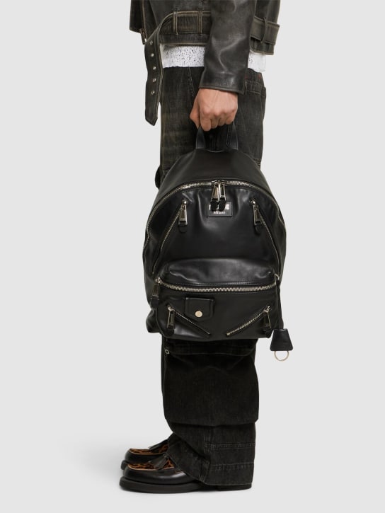 Moschino: Biker bag backpack - Black - men_1 | Luisa Via Roma
