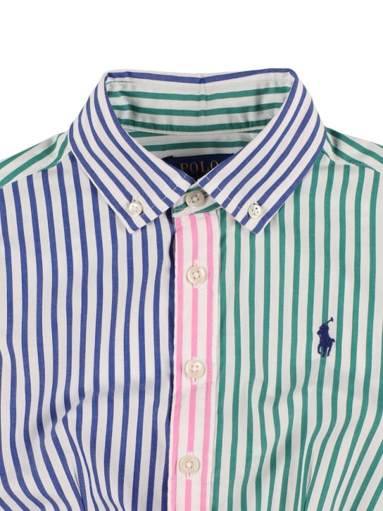 Polo Ralph Lauren: Cotton poplin shirt dress w/belt - Renkli - kids-girls_1 | Luisa Via Roma