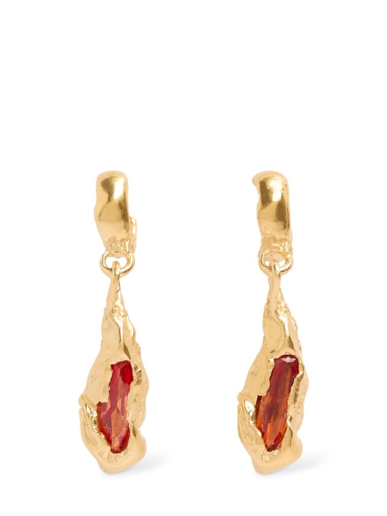 Simuero: Naranja hoop earrings - Altın Rengi - women_0 | Luisa Via Roma