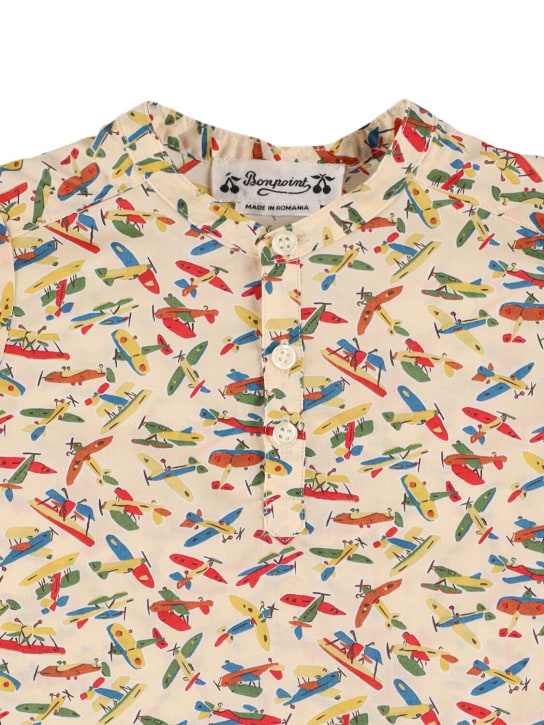 Bonpoint: Camisa de popelina de algodón - Multicolor - kids-boys_1 | Luisa Via Roma