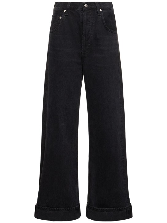 CITIZENS OF HUMANITY: Ayla mid rise baggy jeans - Black - women_0 | Luisa Via Roma