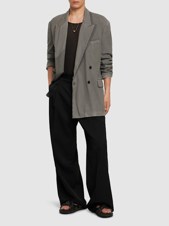 Dries Van Noten: Bishop double breasted wool blazer - men_1 | Luisa Via Roma